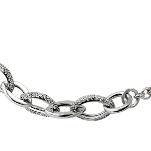 SilberDream Armband Ovale Zirkonia weiß 925er Silber 19cm Damen SDA4811W