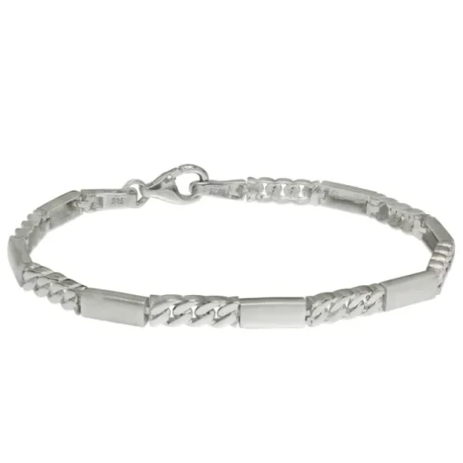 SilberDream Armband Rechteck 925 Silber glanz matt 19cm SDA4795M