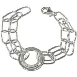 SilberDream Armband Ringe 925 Sterling Silber Damen 18,5cm SDA419