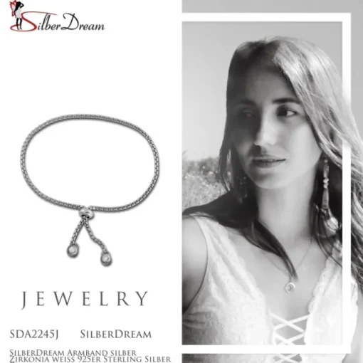 SilberDream Armband silber Zirkonia weiß 925er Sterling Silber Damen SDA2245J