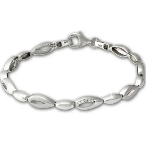 SilberDream Armband Tropfen Zirkonia weiß 925er Silber 18,5cm Damen SDA476W