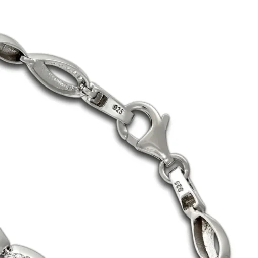 SilberDream Armband Tropfen Zirkonia weiß 925er Silber 18,5cm Damen SDA476W