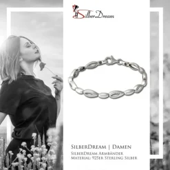 SilberDream Armband Tropfen Zirkonia weiß 925er Silber 18,5cm Damen SDA476W