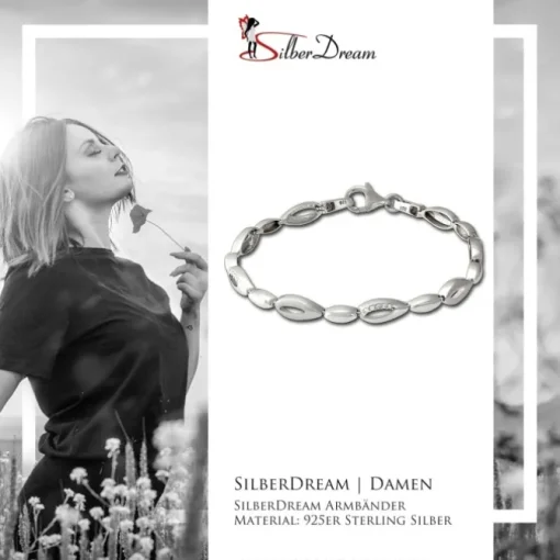 SilberDream Armband Tropfen Zirkonia weiß 925er Silber 18,5cm Damen SDA476W