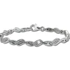 SilberDream Armband Wave Zirkonia weiß 925er Silber 18,5cm Damen SDA4807W