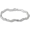 SilberDream Armband Welle matt/glänzend 925 Sterling Silber 19cm SDA432