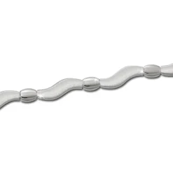 SilberDream Armband Welle matt/glänzend 925 Sterling Silber 19cm SDA432