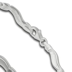 SilberDream Armband Welle matt/glänzend 925 Sterling Silber 19cm SDA432
