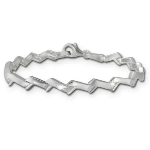SilberDream Armband Zick-Zack 925er Silber 19cm Silberarmband SDA440J