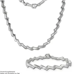 SilberDream Armband Zick-Zack 925er Silber 19cm Silberarmband SDA440J
