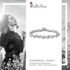 SilberDream Armband Zick-Zack 925er Silber 19cm Silberarmband SDA440J
