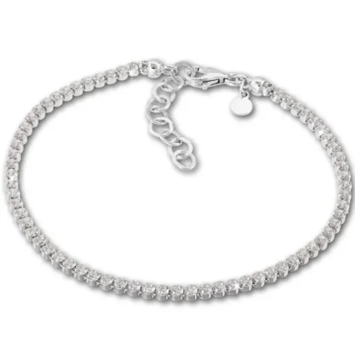 SilberDream Armband Zirkonia weiß 925 Sterling Silber Damen 18cm - 21cm SDA1028W