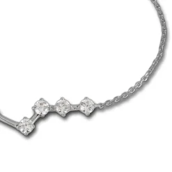 SilberDream Armband Zirkonia weiß 18,5cm - 21,5cm 925er Silber Damen SDA5308W