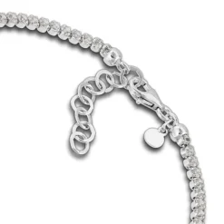SilberDream Armband Zirkonia weiß 925 Sterling Silber Damen 18cm - 21cm SDA1028W