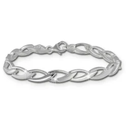 SilberDream Armband Zopf 925er Silber 19cm Silberarmband SDA438J