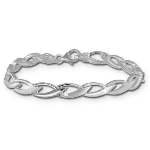 SilberDream Armband Zopf 925er Silber 19cm Silberarmband SDA438J