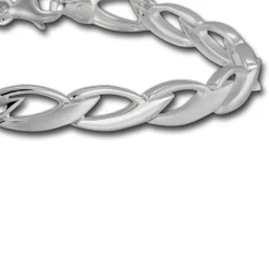 SilberDream Armband Zopf 925er Silber 19cm Silberarmband SDA438J
