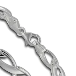 SilberDream Armband Zopf 925er Silber 19cm Silberarmband SDA438J
