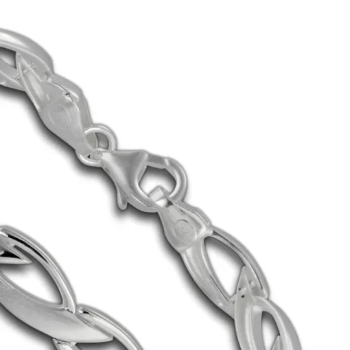 SilberDream Armband Zopf 925er Silber 19cm Silberarmband SDA438J