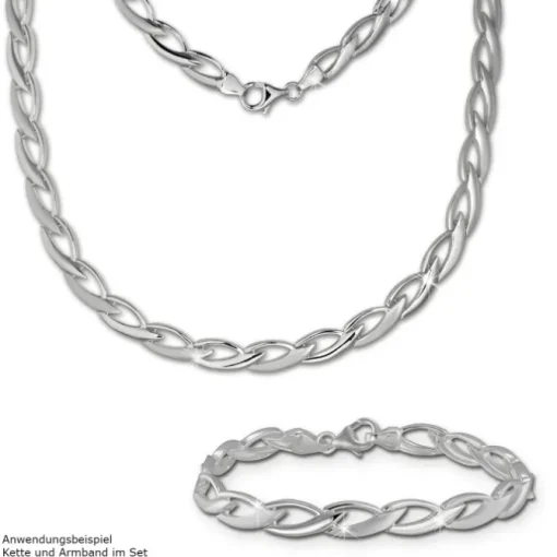 SilberDream Armband Zopf 925er Silber 19cm Silberarmband SDA438J
