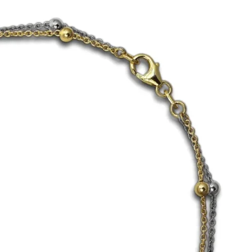 SilberDream Bicolor Armband Kugeln Gold und Silber 925 Silber Damen SDA2129T