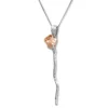 SilberDream Bicolor Collier Kette Rose 925 Silber 44cm - 47cm SDK50144T