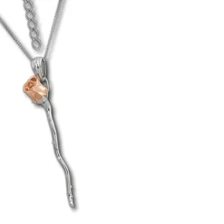 SilberDream Bicolor Collier Kette Rose 925 Silber 44cm - 47cm SDK50144T