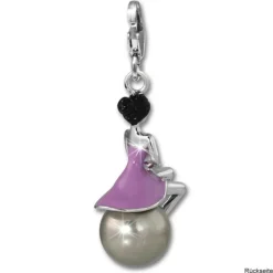 SilberDream Charm 925 Mädchen auf Kugel Armband Anhänger FC633