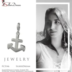 SilberDream Charm Anker 925 Sterling Silber Armband Anhänger FC3146