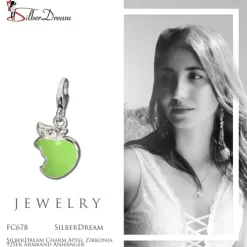 SilberDream Charm Apfel Zirkonia 925er Armband Anhänger FC678