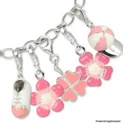 SilberDream Charm Blümchen Armband Anhänger 925 Silber FC3139