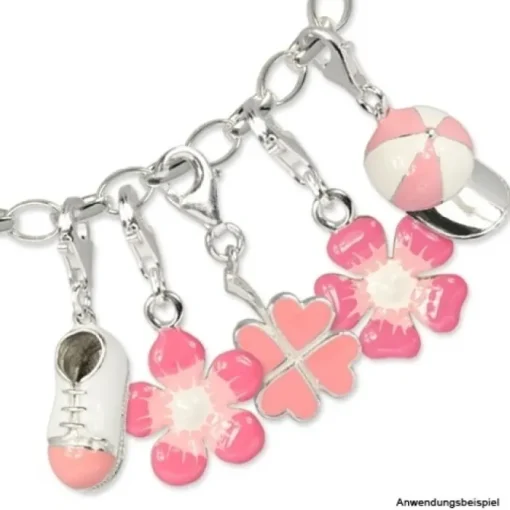 SilberDream Charm Blümchen Armband Anhänger 925 Silber FC3139