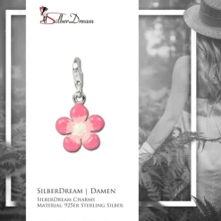 SilberDream Charm Blümchen Armband Anhänger 925 Silber FC3139