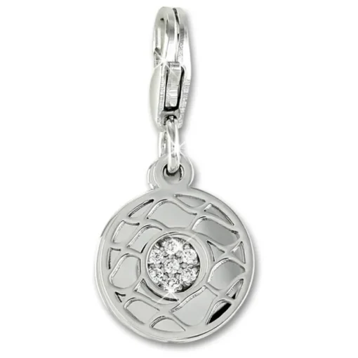 SilberDream Charm Blume Zirkonia 925er Silber Armband Anhänger FC888W