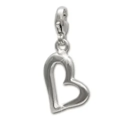 SilberDream Charm Herz glanz 925er Silber Armband Anhänger FC508