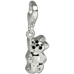 SilberDream Charm hängender Bär Zirkonia Kristalle 925 Silber GSC210