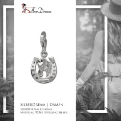 SilberDream Charm Hufeisen 925er Silber Armband Anhänger FC726I