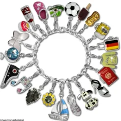 SilberDream Charm Kapuzenpullover gelb 925er Armband Anhänger FC885Y