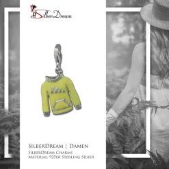 SilberDream Charm Kapuzenpullover gelb 925er Armband Anhänger FC885Y