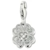SilberDream Charm Kleeblatt Zirkonia 925er Silber Armband Anhänger FC904W