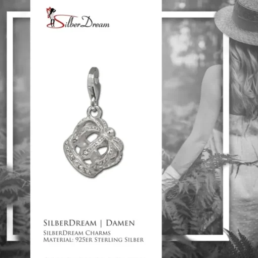 SilberDream Charm Königskrone 925 Silber Armband Anhänger FC814