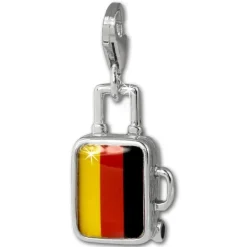 SilberDream Charm Koffer Deutschland 925er Armband Anhänger FC881F