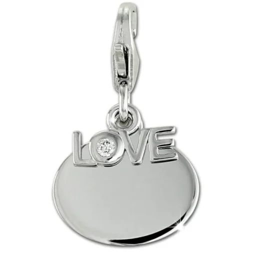SilberDream Charm Love Zirkonia 925er Silber Armband Anhänger FC900W