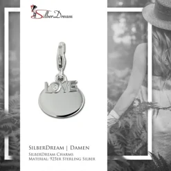 SilberDream Charm Love Zirkonia 925er Silber Armband Anhänger FC900W