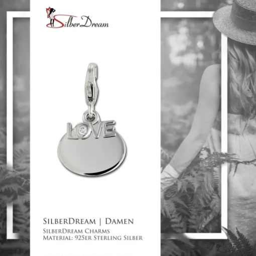 SilberDream Charm Love Zirkonia 925er Silber Armband Anhänger FC900W