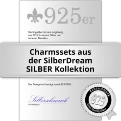 SilberDream Charm Muster Kugel Set mit Kette 925 Silber FCA121