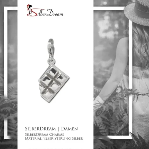 SilberDream Charm Schokolade 925er Silber Armband Anhänger FC723I