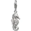 SilberDream Charm Seepferd Zirkonia 925 Silber Armband Anhänger FC682
