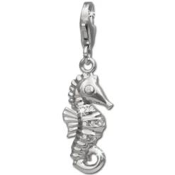 SilberDream Charm Seepferd Zirkonia 925 Silber Armband Anhänger FC682