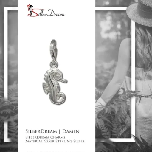 SilberDream Charm Seepferdchen 925er Silber Armband Anhänger FC727I